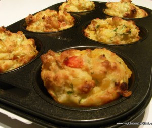 Vegetable & vanilla yoghourt muffins